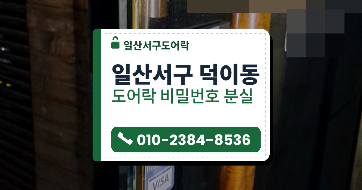 일산서구 덕이동 도어락 비밀번호 분실 — 일산서구도어락 안내 그림