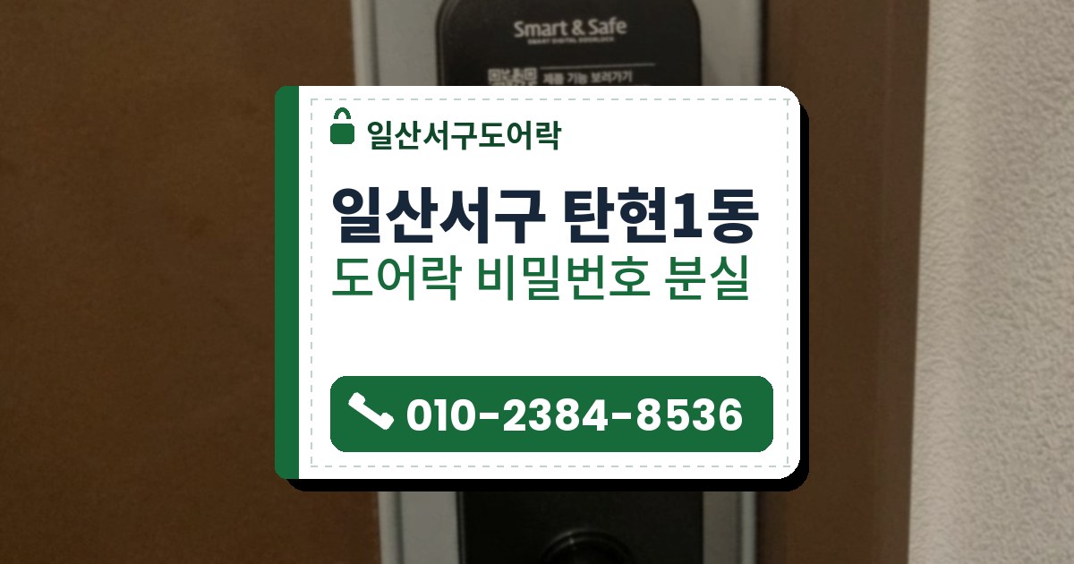일산서구 탄현1동 도어락 비밀번호 분실 — 일산서구도어락 안내 그림